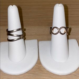 Vintage Silvertone Rings Set of 2